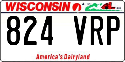 WI license plate 824VRP