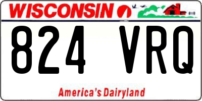 WI license plate 824VRQ