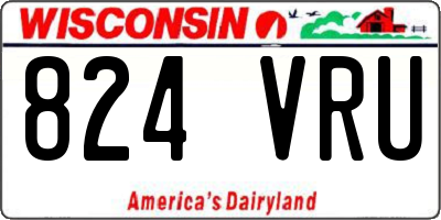 WI license plate 824VRU