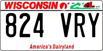 WI license plate 824VRY