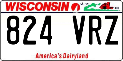 WI license plate 824VRZ