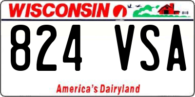 WI license plate 824VSA