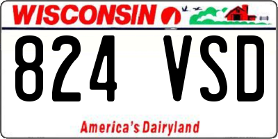 WI license plate 824VSD