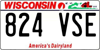 WI license plate 824VSE