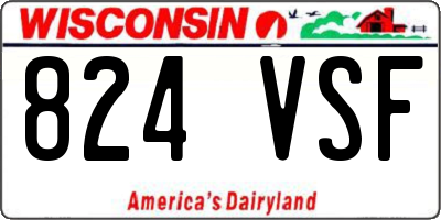WI license plate 824VSF