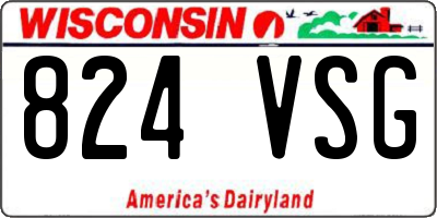 WI license plate 824VSG