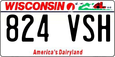 WI license plate 824VSH