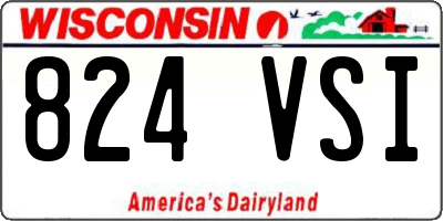 WI license plate 824VSI