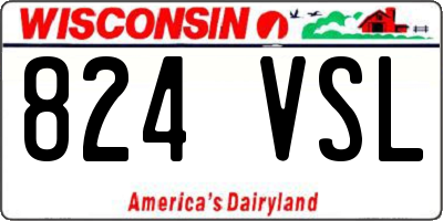 WI license plate 824VSL