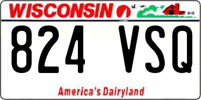 WI license plate 824VSQ