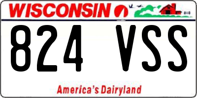 WI license plate 824VSS