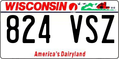 WI license plate 824VSZ