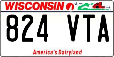 WI license plate 824VTA