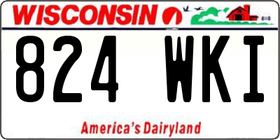 WI license plate 824WKI