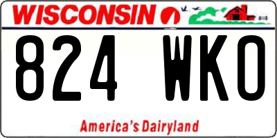 WI license plate 824WKO