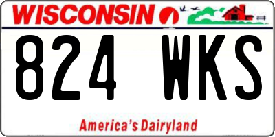 WI license plate 824WKS
