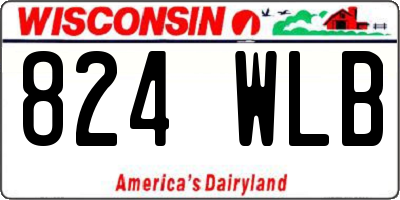 WI license plate 824WLB