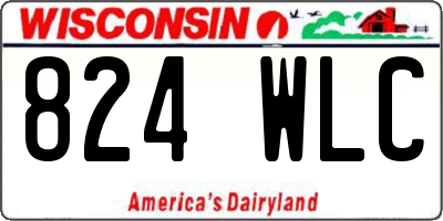 WI license plate 824WLC