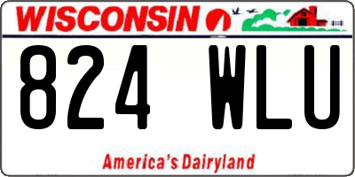 WI license plate 824WLU