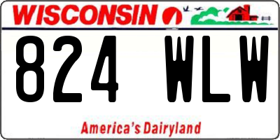 WI license plate 824WLW