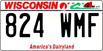 WI license plate 824WMF