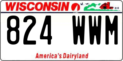 WI license plate 824WWM