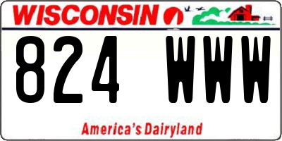 WI license plate 824WWW