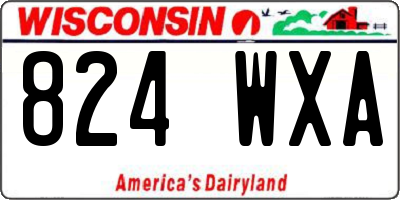 WI license plate 824WXA