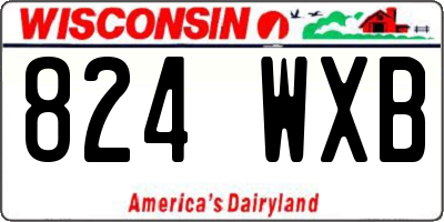 WI license plate 824WXB