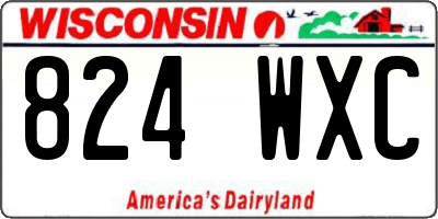 WI license plate 824WXC