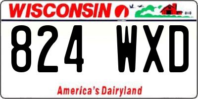 WI license plate 824WXD