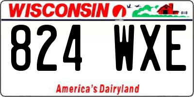 WI license plate 824WXE