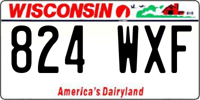 WI license plate 824WXF