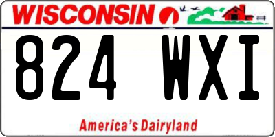 WI license plate 824WXI
