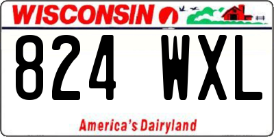WI license plate 824WXL