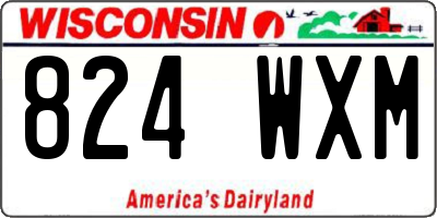 WI license plate 824WXM
