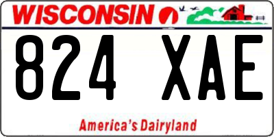 WI license plate 824XAE