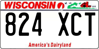 WI license plate 824XCT