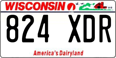 WI license plate 824XDR