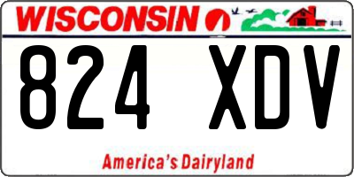 WI license plate 824XDV