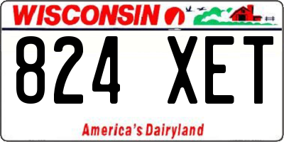 WI license plate 824XET