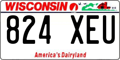 WI license plate 824XEU