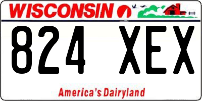 WI license plate 824XEX