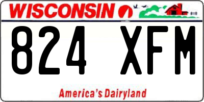 WI license plate 824XFM