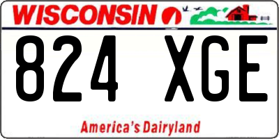 WI license plate 824XGE