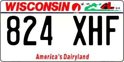 WI license plate 824XHF