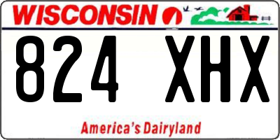 WI license plate 824XHX