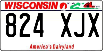 WI license plate 824XJX