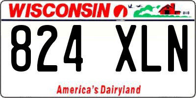 WI license plate 824XLN