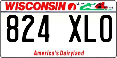 WI license plate 824XLO